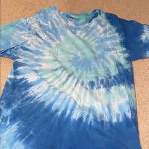 blue tie dye tshirt